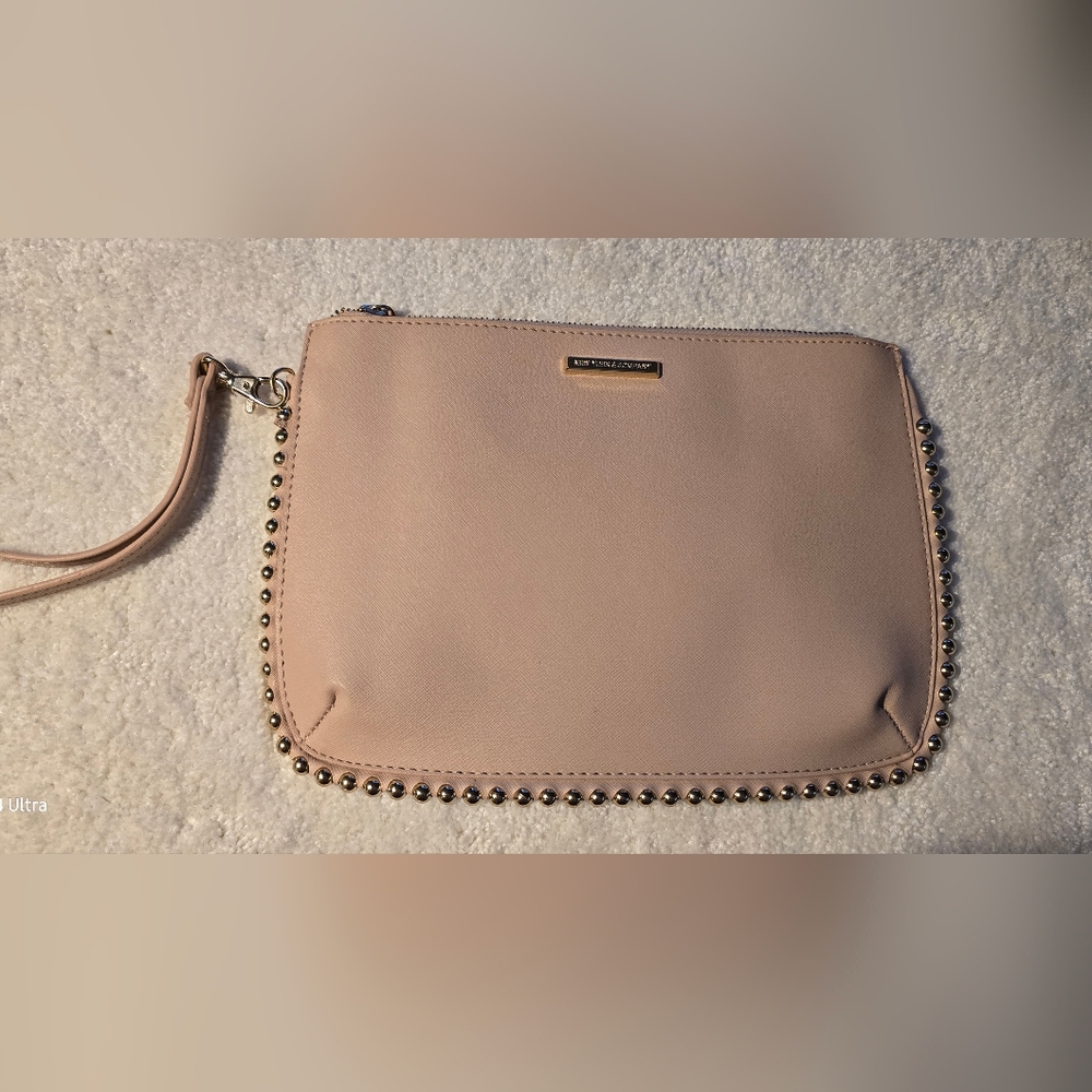 New York & Company Pink Clutch with Studded Details